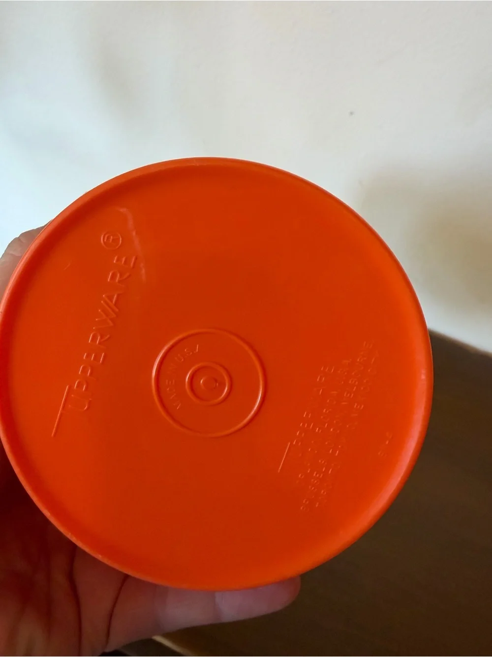 Vintage Orange Decorative Tupperware Container - Home Accents